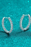 Moissanite 925 Sterling Silver Huggie Earrings
