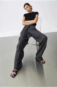 Straight-leg Suit Pants For Women