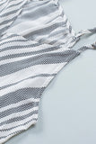 Striped Surplice Spaghetti Strap Cami