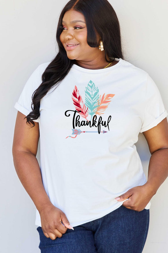 Simply Love Full Size THANKSFUL Graphic T-Shirt