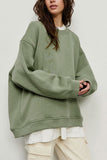 Oversize Round Neck Dropped Shoulder Sweatshirt
