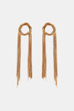 Round Shape Fringed Copper Earrings