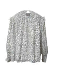 Round Neck Lantern Sleeve Blouse