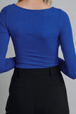 Cutout Ribbed Long Sleeve Bodysuit
