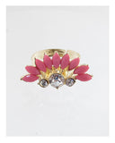 Faux stone adjustable ring