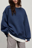 Oversize Round Neck Dropped Shoulder Sweatshirt