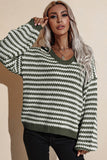 Striped Dropped Shoulder Sweater